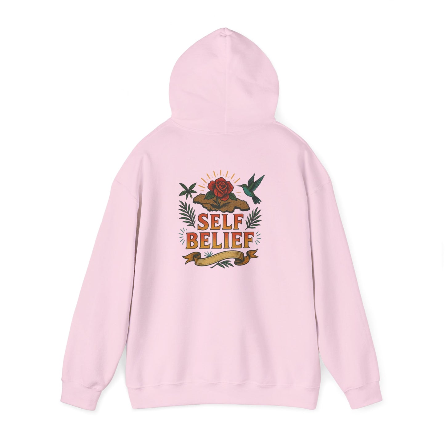 Self Belief - Unisex Hoodie (Lettering Front, Artwork Back)