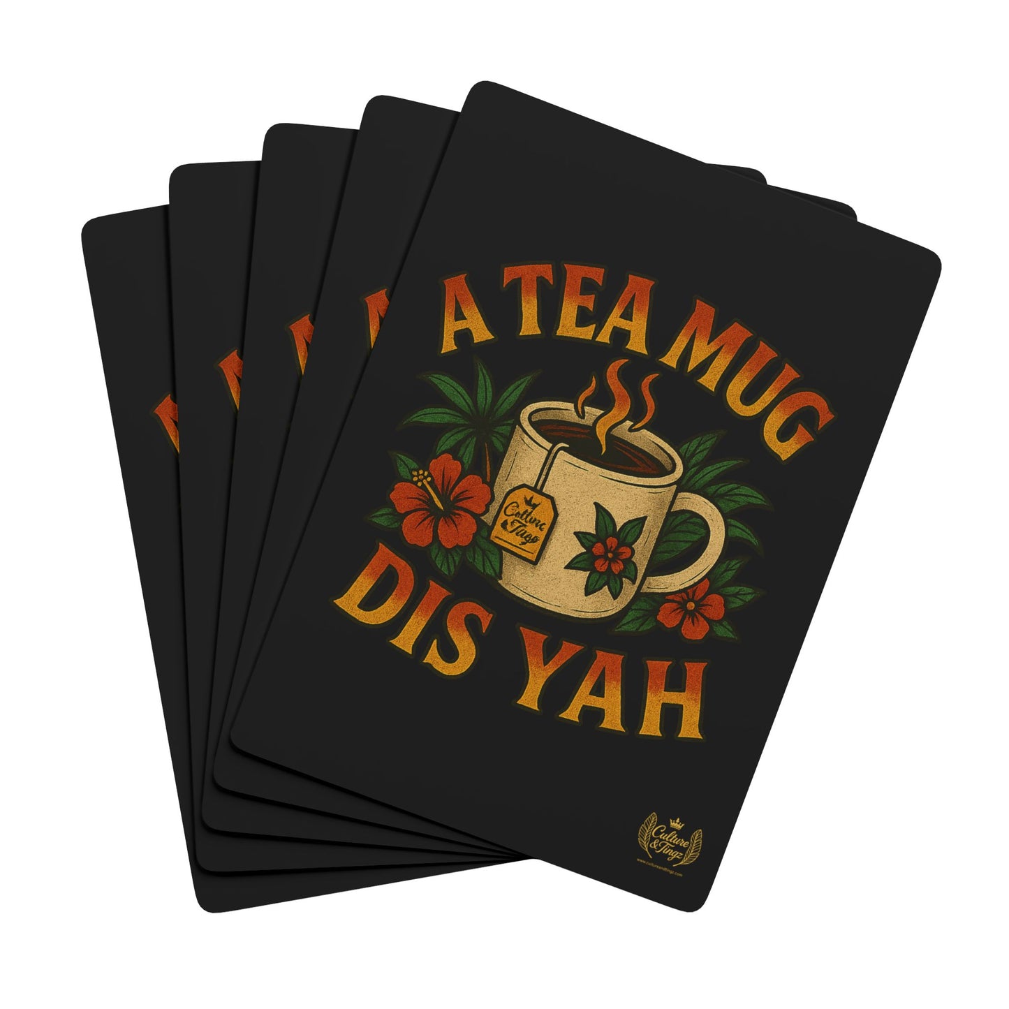 "A Tea Mug Dis Yah" Poker Cards - Complete Deck