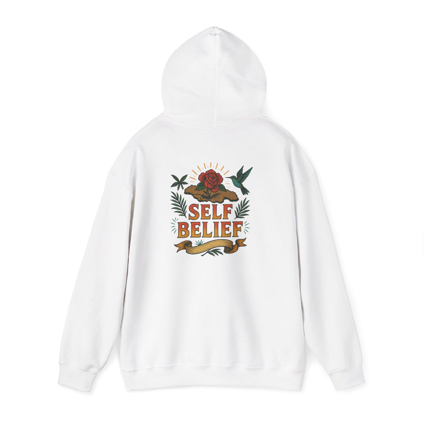 Self Belief - Unisex Hoodie (Lettering Front, Artwork Back)