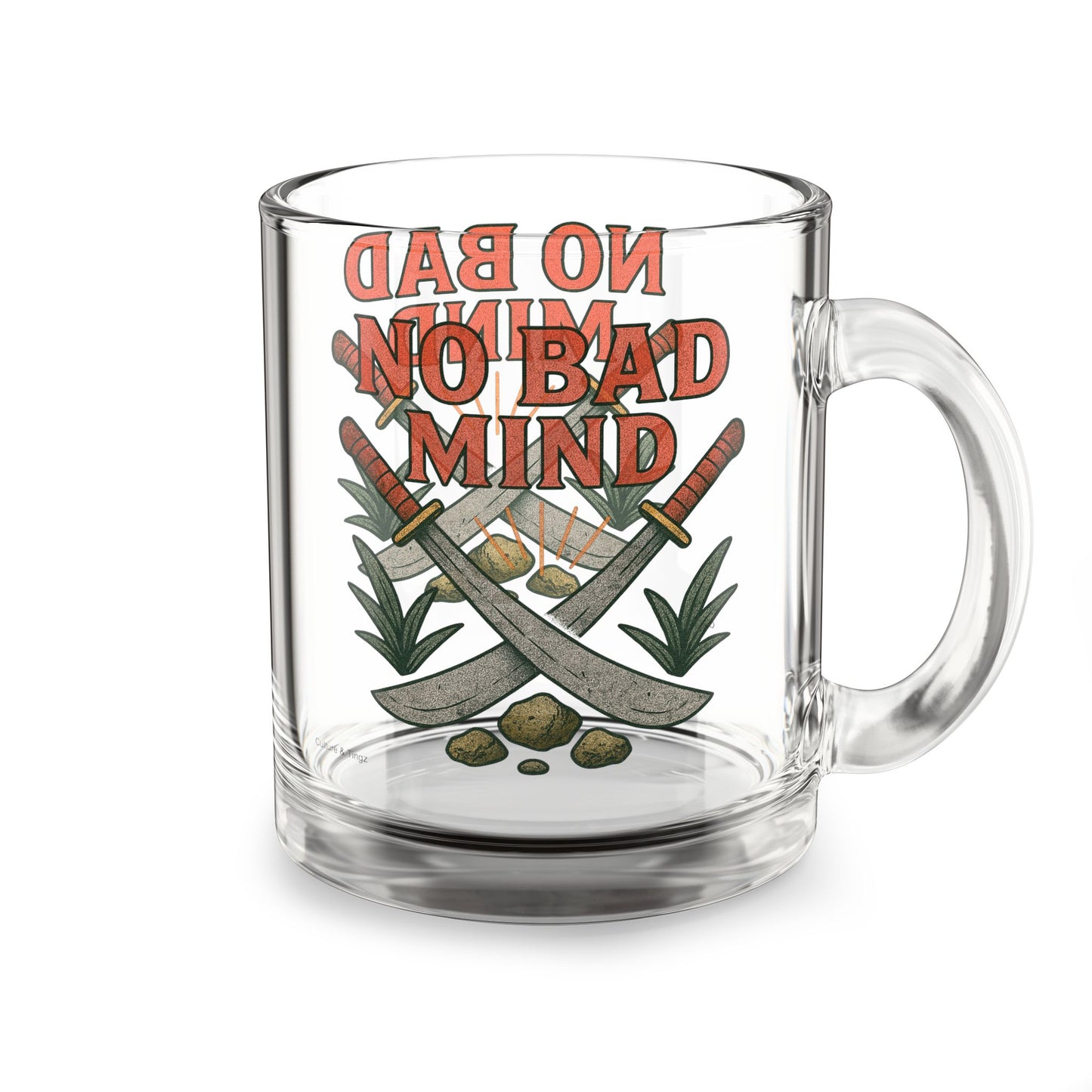 "No Bad Mind" Glass Mug