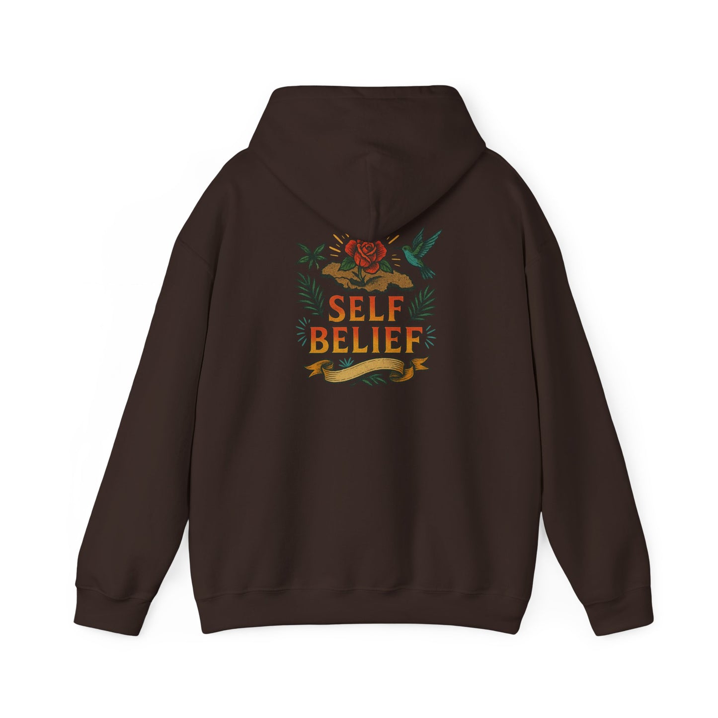 Self Belief - Unisex Hoodie (Lettering Front, Artwork Back)