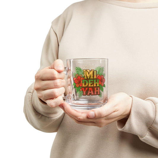 Mi Deh Yah Floral Glass Mug