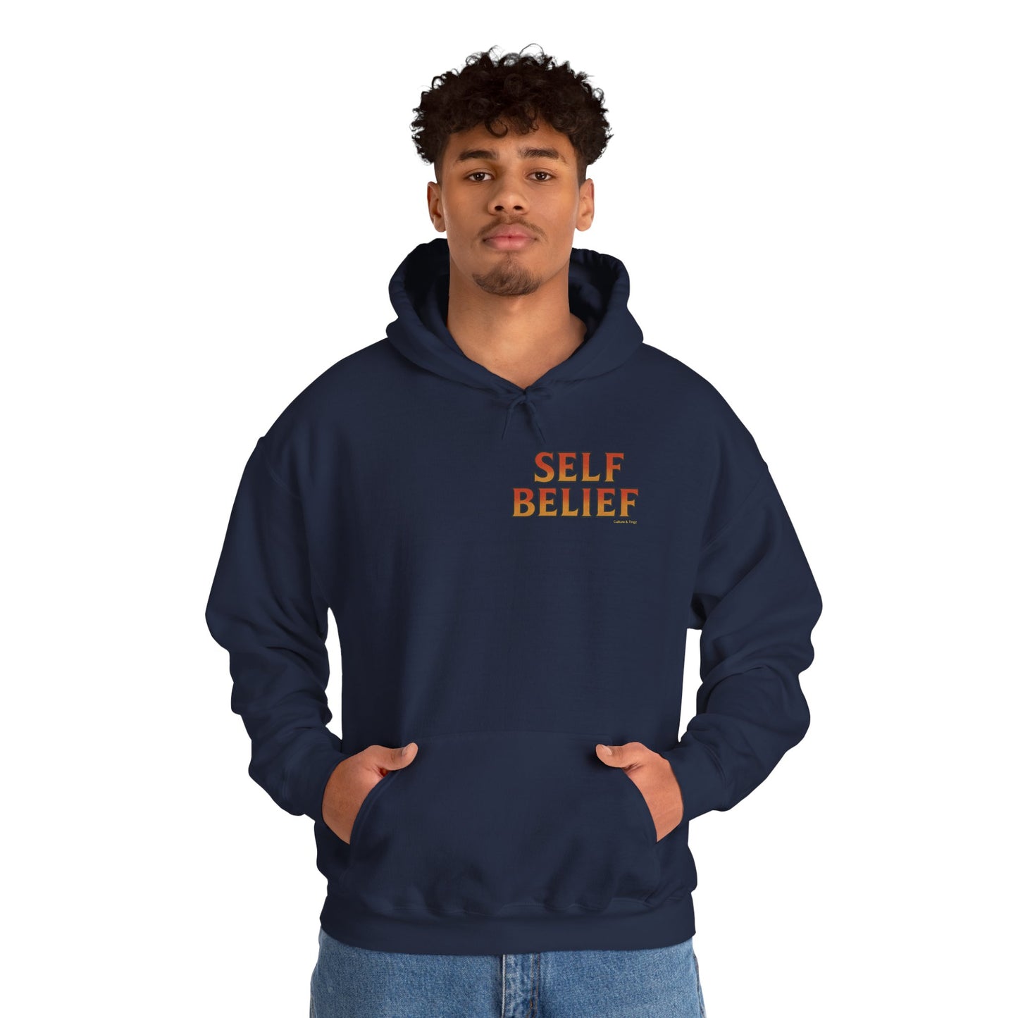 Self Belief - Unisex Hoodie (Lettering Front, Artwork Back)