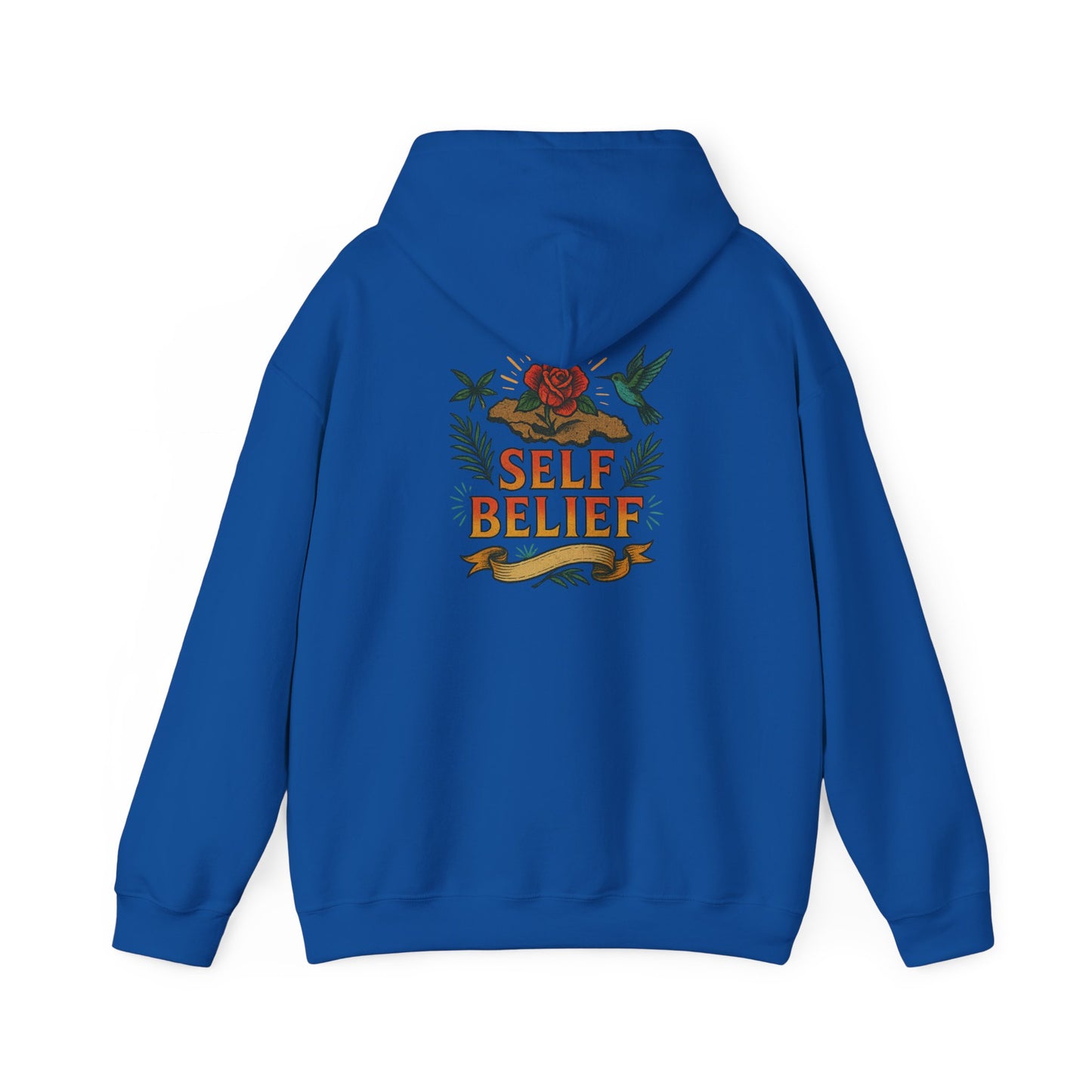 Self Belief - Unisex Hoodie (Lettering Front, Artwork Back)