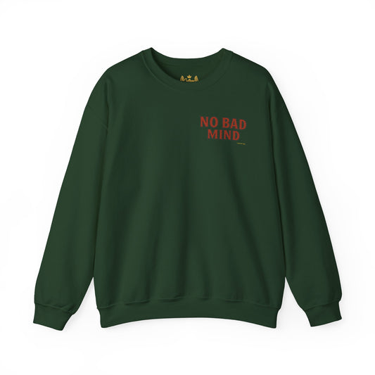 No Bad Mind - Unisex Crewneck Sweater (Letterwork Front, Full Artwork Back)