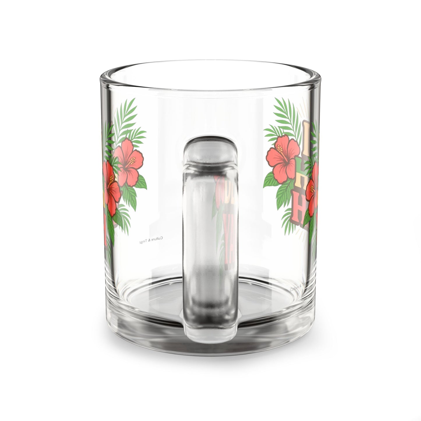 "Mi Deh Yah" Floral Glass Mug