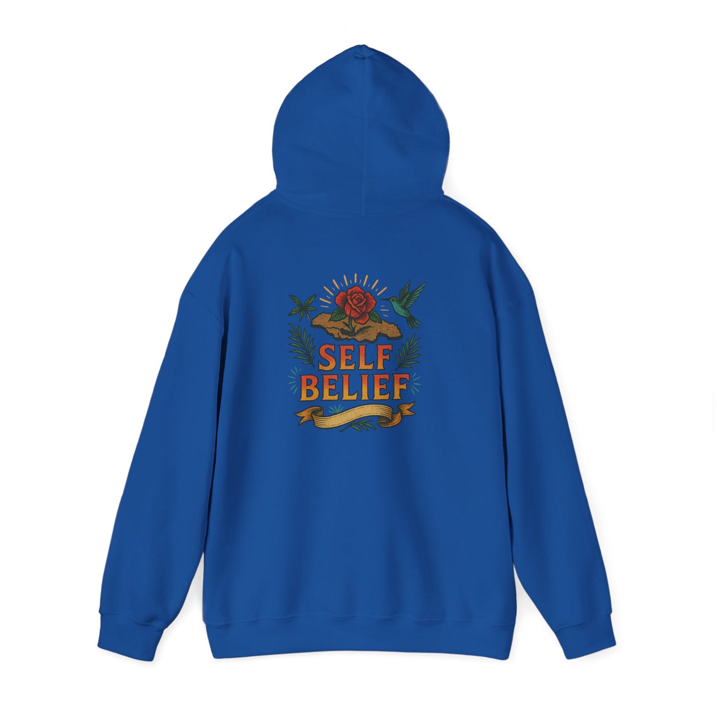 Self Belief - Unisex Hoodie (Lettering Front, Artwork Back)