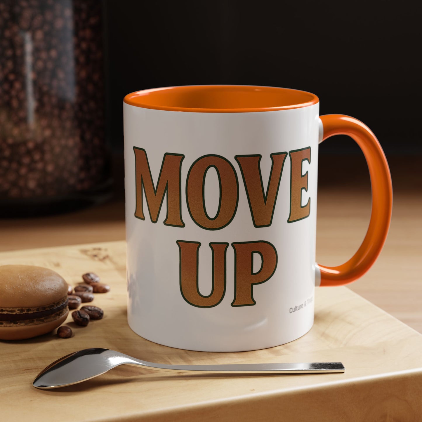Move Up Ceramic Mugs  – Letterwork Edition