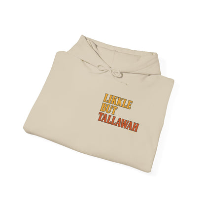 Likkle but Tallawah - Unisex Hoodie (Letterwork front, Artwork Back)