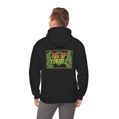 Big Up Yuhself - Unisex Hoodie (Letterwork front, Artwork Back)