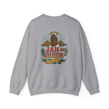 Jah Ah Guide - Unisex Crewneck Sweater (Letterwork Front, Full Artwork Back)