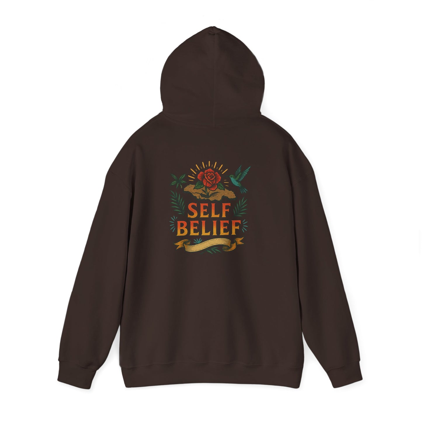 Self Belief - Unisex Hoodie (Lettering Front, Artwork Back)