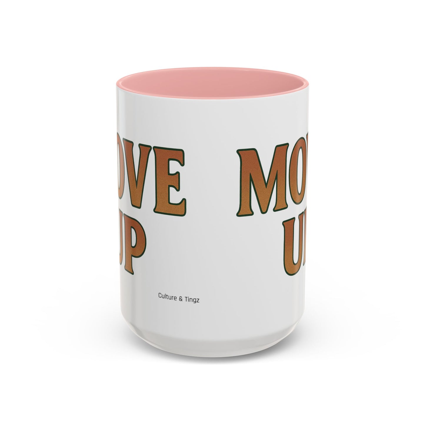 Move Up Ceramic Mugs  – Letterwork Edition