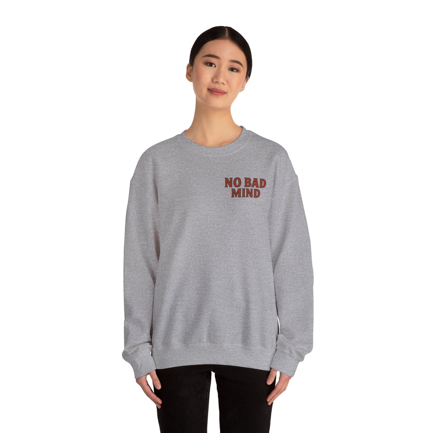 No Bad Mind - Unisex Crewneck Sweater (Letterwork Front, Full Artwork Back)