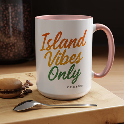 Island Vibes Only Ceramic Mugs  – Letterwork Edition