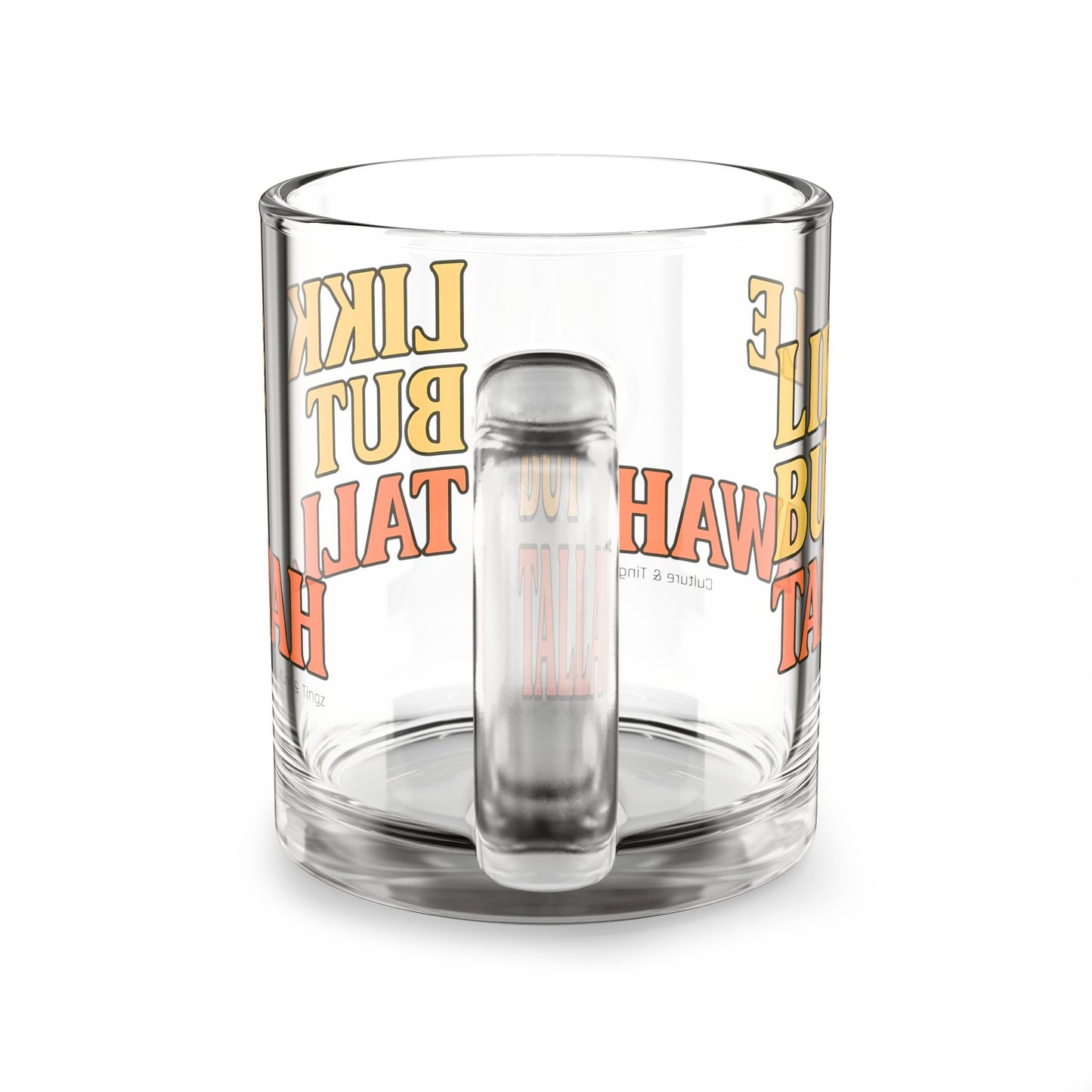 Likkle but Tallawah Glass Mug - 10oz. (Letterwork Edition)