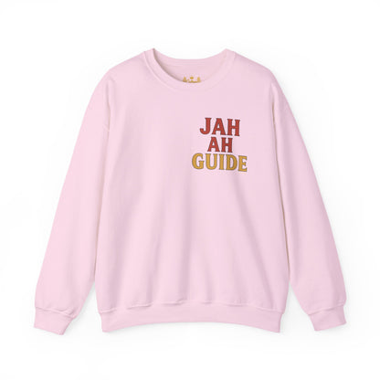 Jah Ah Guide - Unisex Crewneck Sweater (Letterwork Front, Full Artwork Back)
