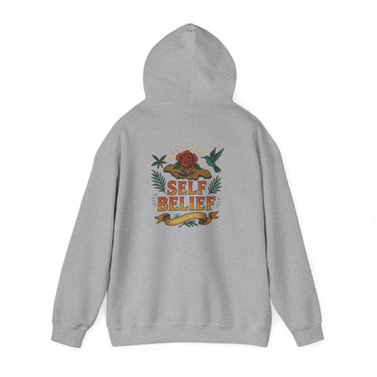 Self Belief - Unisex Hoodie (Lettering Front, Artwork Back)