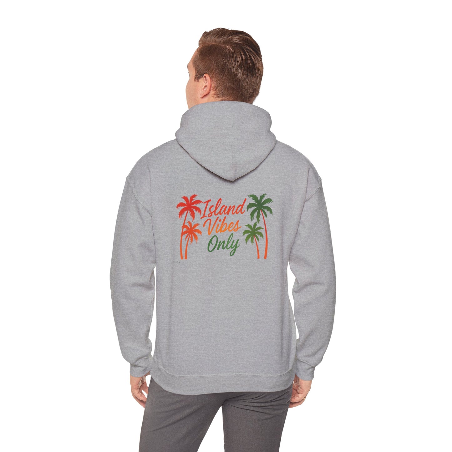 Island Vibes Only - Unisex Hoodie (Letterwork front, Artwork Back)