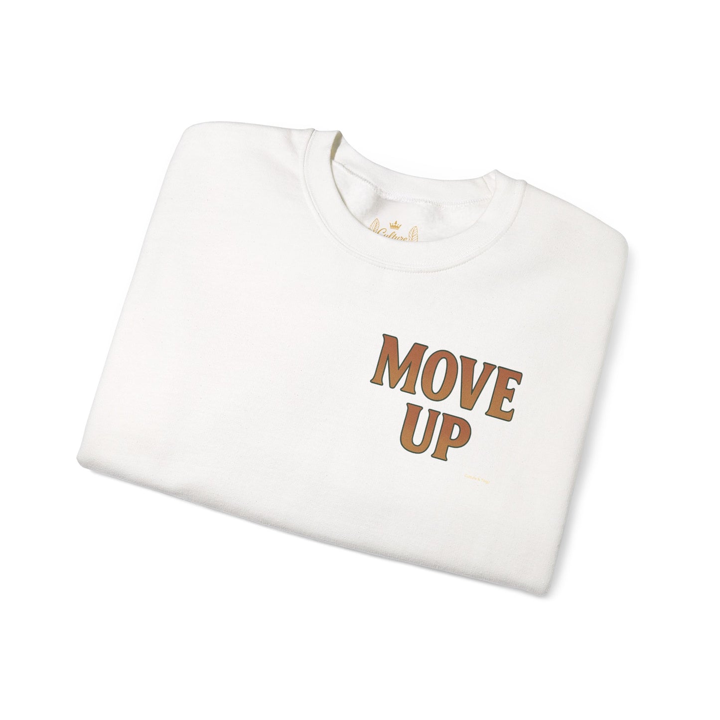 Move Up - Unisex Crewneck Sweater (Letterwork Front, Full Artwork Back)