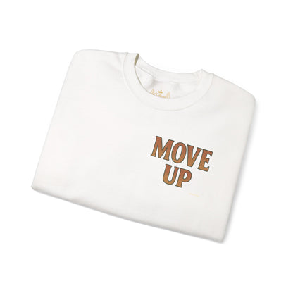 Move Up - Unisex Crewneck Sweater (Letterwork Front, Full Artwork Back)