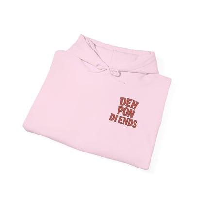 Deh Pon Di Ends - Unisex Hoodie (Letterwork front, Artwork Back)