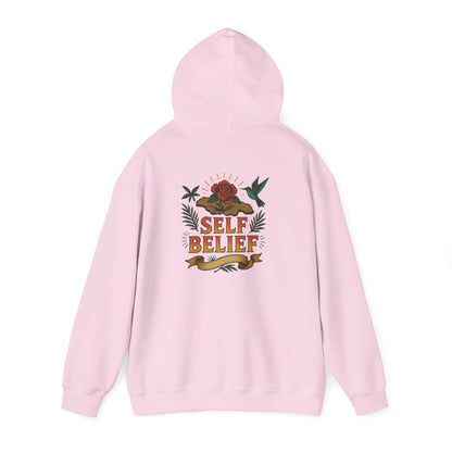 Self Belief - Unisex Hoodie (Lettering Front, Artwork Back)