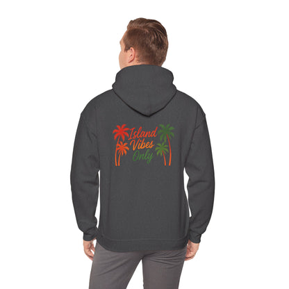 Island Vibes Only - Unisex Hoodie (Letterwork front, Artwork Back)