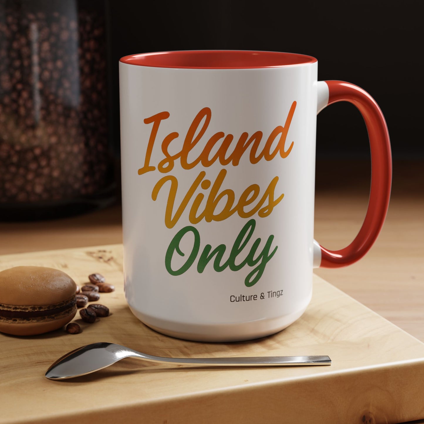 Island Vibes Only Ceramic Mugs  – Letterwork Edition