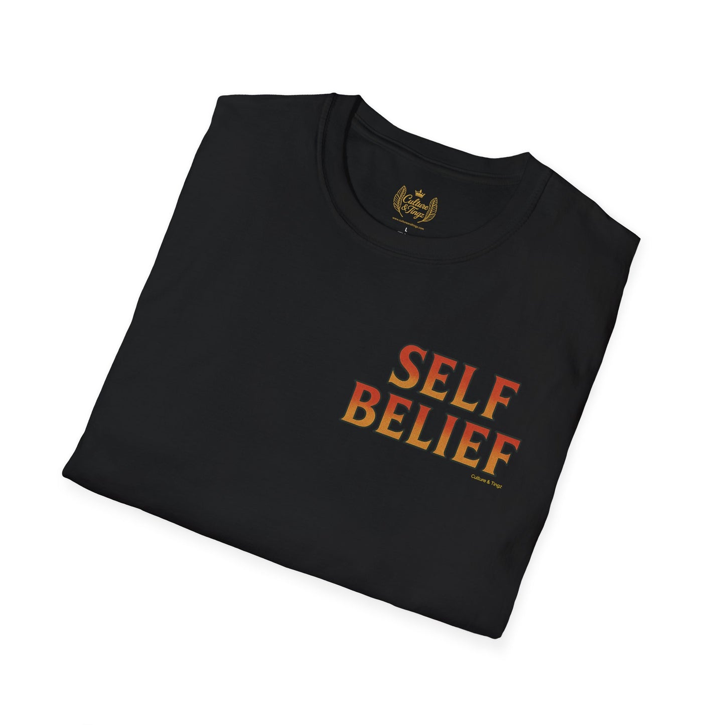 Self Belief  -  Unisex Short Sleeve Tee (Lettering Front, Full Artwork Back)