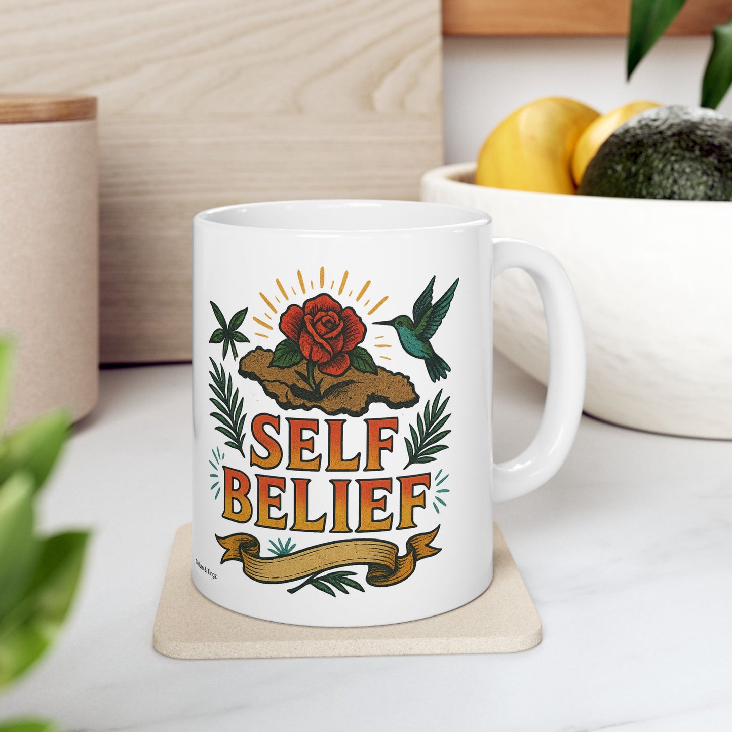 Self Belief Ceramic Mug - 11 or 15 oz.