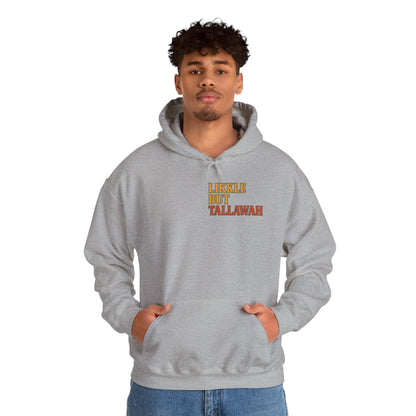 Likkle but Tallawah - Unisex Hoodie (Letterwork front, Artwork Back)