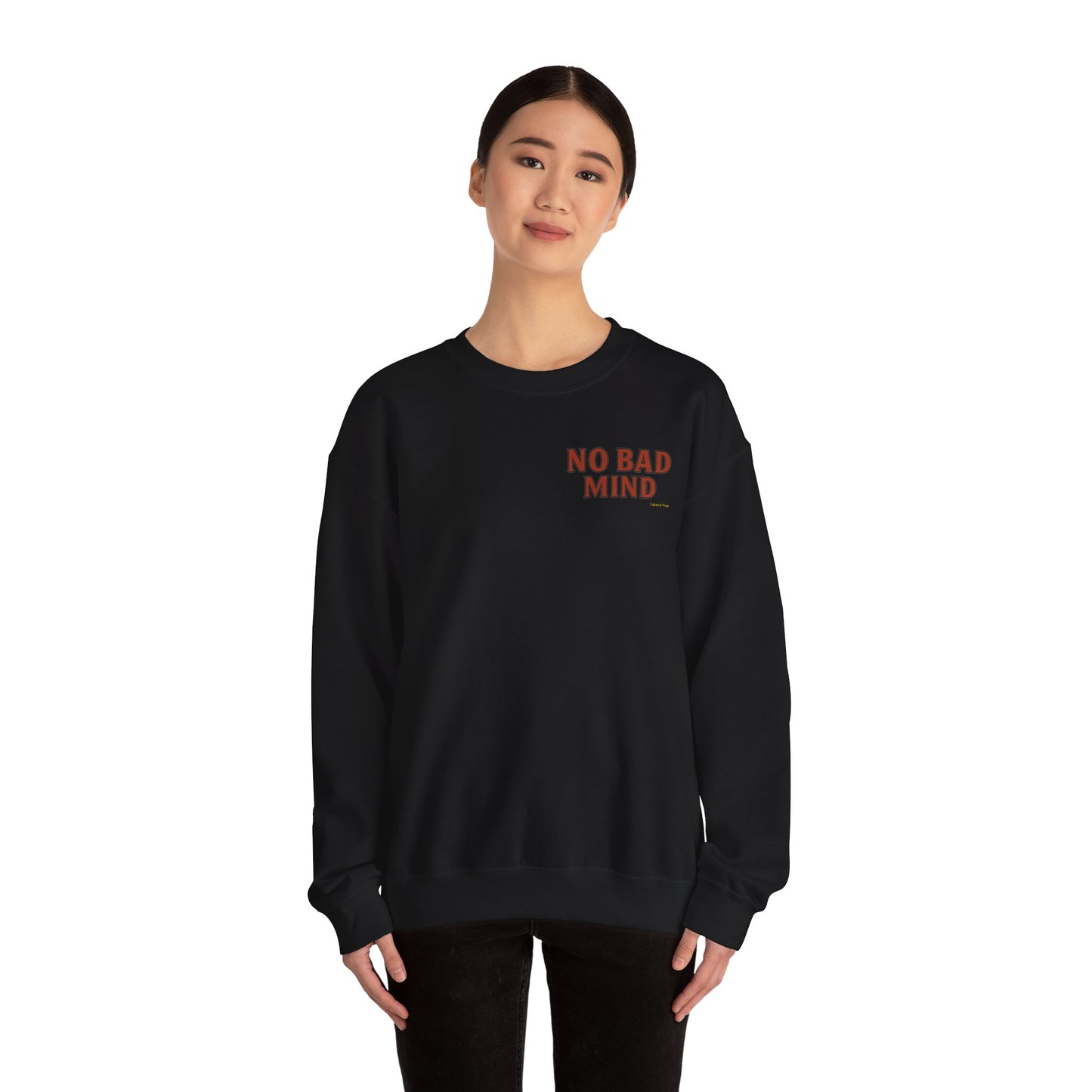 No Bad Mind - Unisex Crewneck Sweater (Letterwork Front, Full Artwork Back)