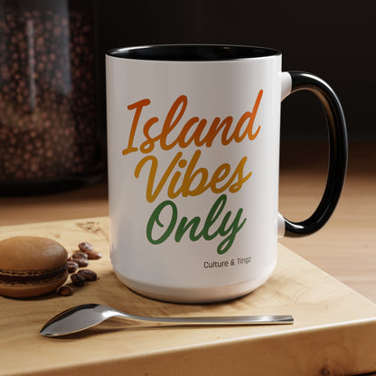 Island Vibes Only Ceramic Mugs  – Letterwork Edition