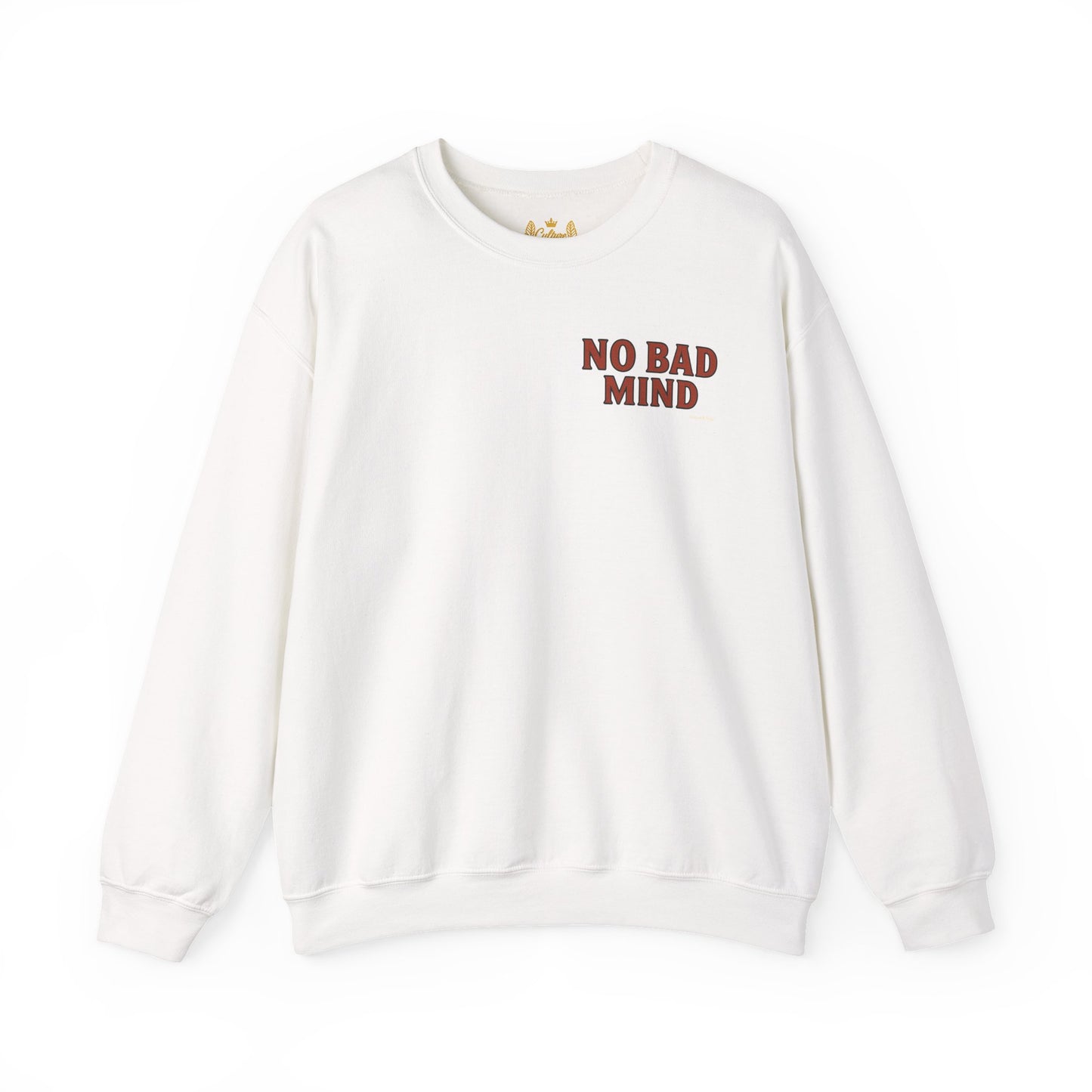 No Bad Mind - Unisex Crewneck Sweater (Letterwork Front, Full Artwork Back)