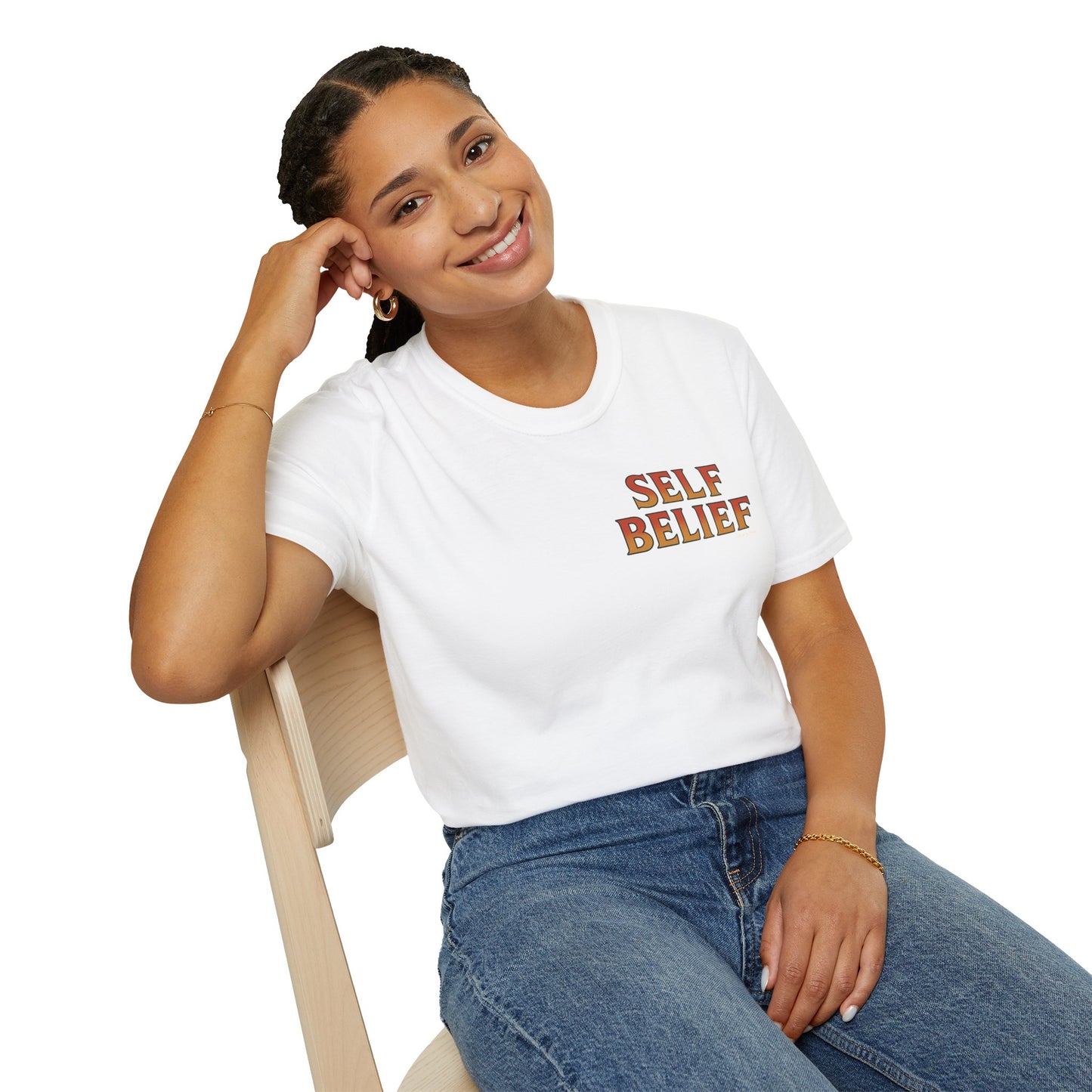 Self Belief  -  Unisex Short Sleeve Tee (Lettering Front, Full Artwork Back)