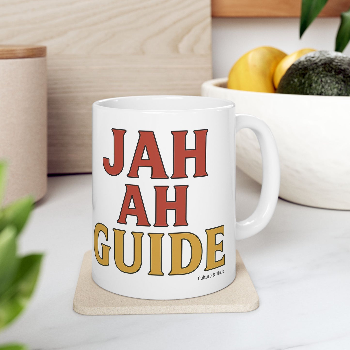 Jah Ah Guide Ceramic Mugs- Letterwork Collection