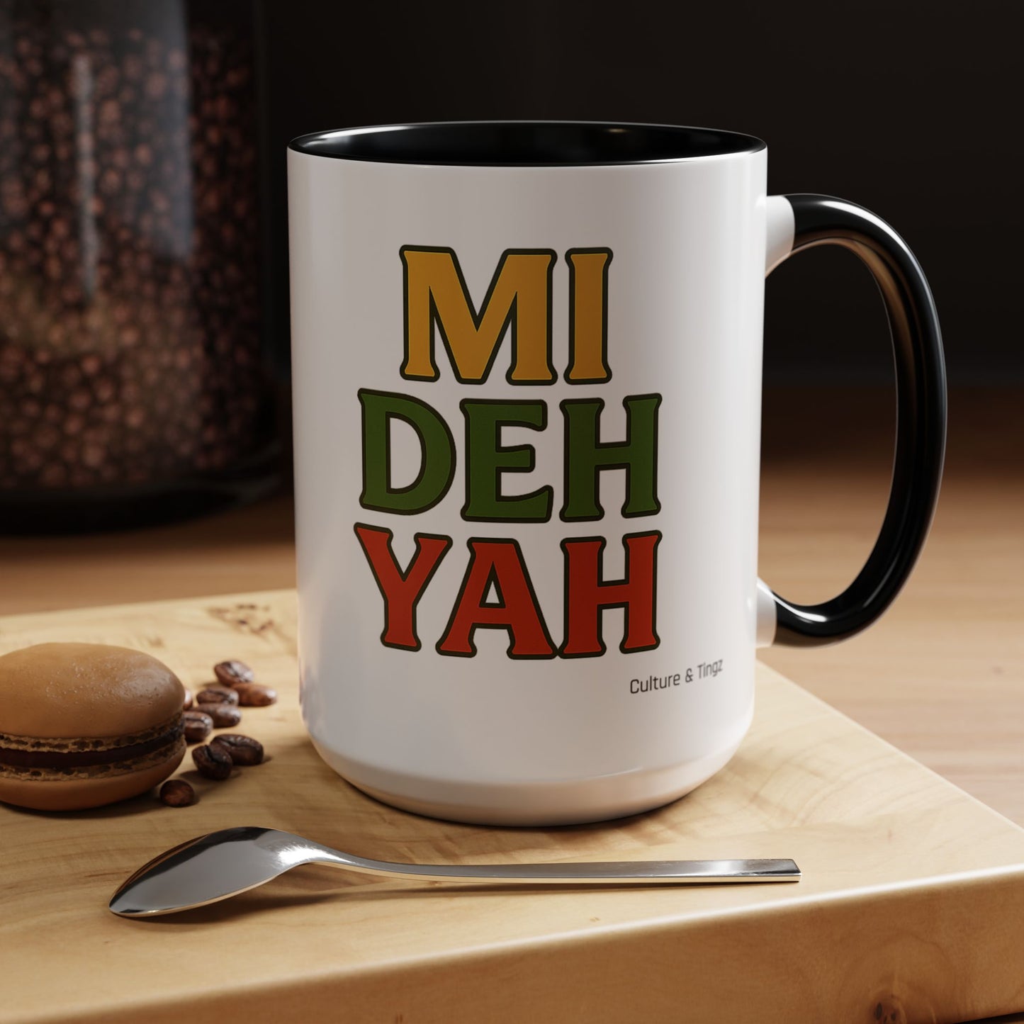 Mi Deh Yah Ceramic Mugs  – Letterwork Edition