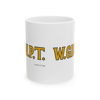 W.G.B.N.P.T Ceramic Mugs- Letterwork Collection