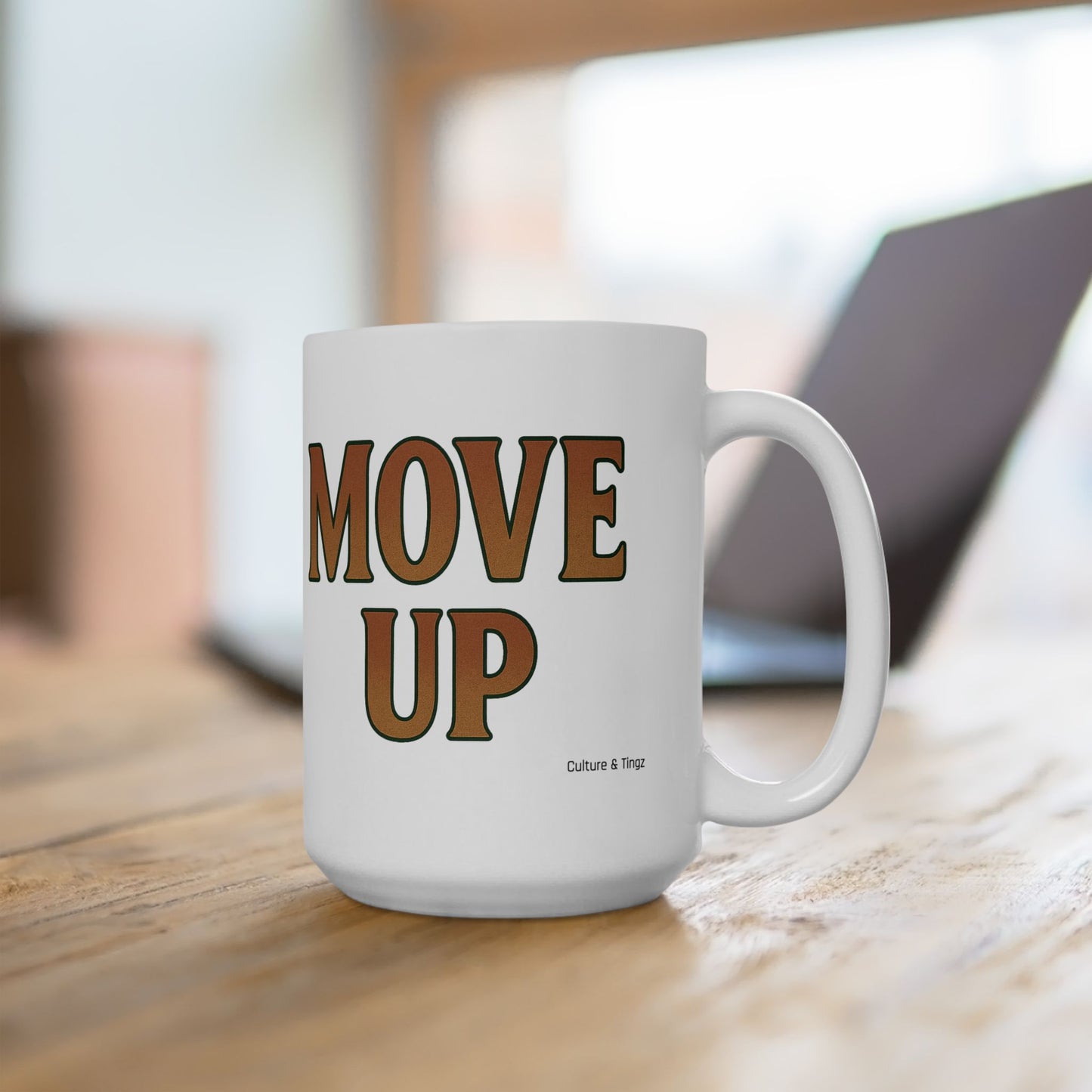 Move Up Ceramic Mugs - Letterwork Collection