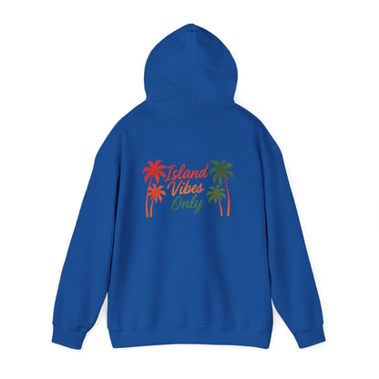 Island Vibes Only - Unisex Hoodie (Letterwork front, Artwork Back)