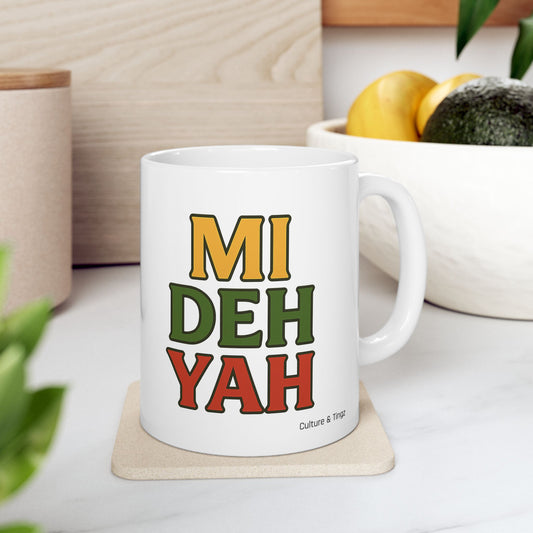 Mi Deh Yah Ceramic Mugs- Letterwork Collection