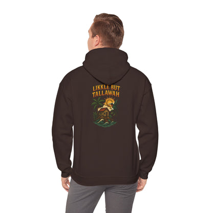 Likkle but Tallawah - Unisex Hoodie (Letterwork front, Artwork Back)