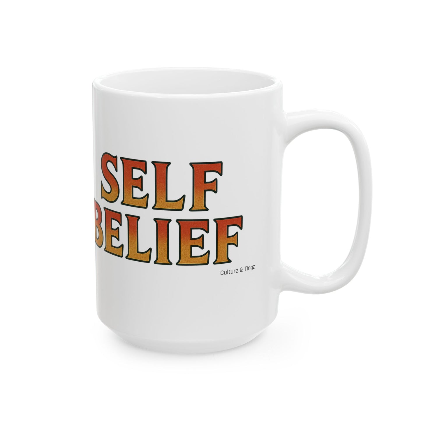Self Belief Ceramic Mugs - Letterwork Collection