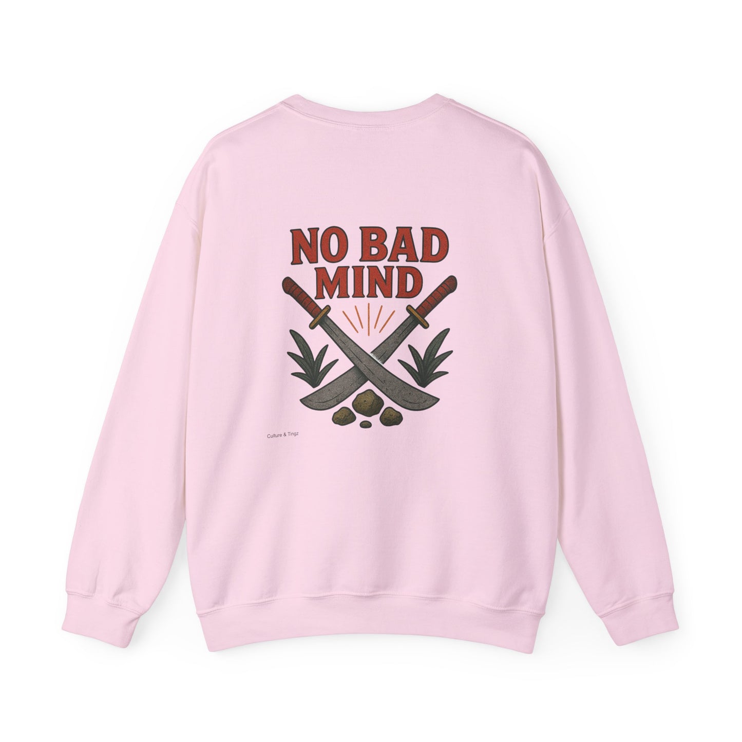 No Bad Mind - Unisex Crewneck Sweater (Letterwork Front, Full Artwork Back)
