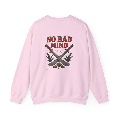 No Bad Mind - Unisex Crewneck Sweater (Letterwork Front, Full Artwork Back)