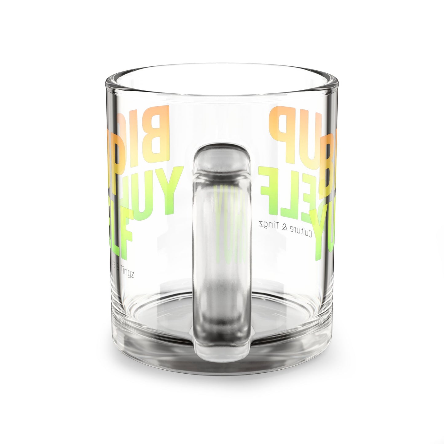 Big Up Yuhself Glass Mug - 10oz. (Letterwork Edition)