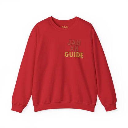 Jah Ah Guide - Unisex Crewneck Sweater (Letterwork Front, Full Artwork Back)