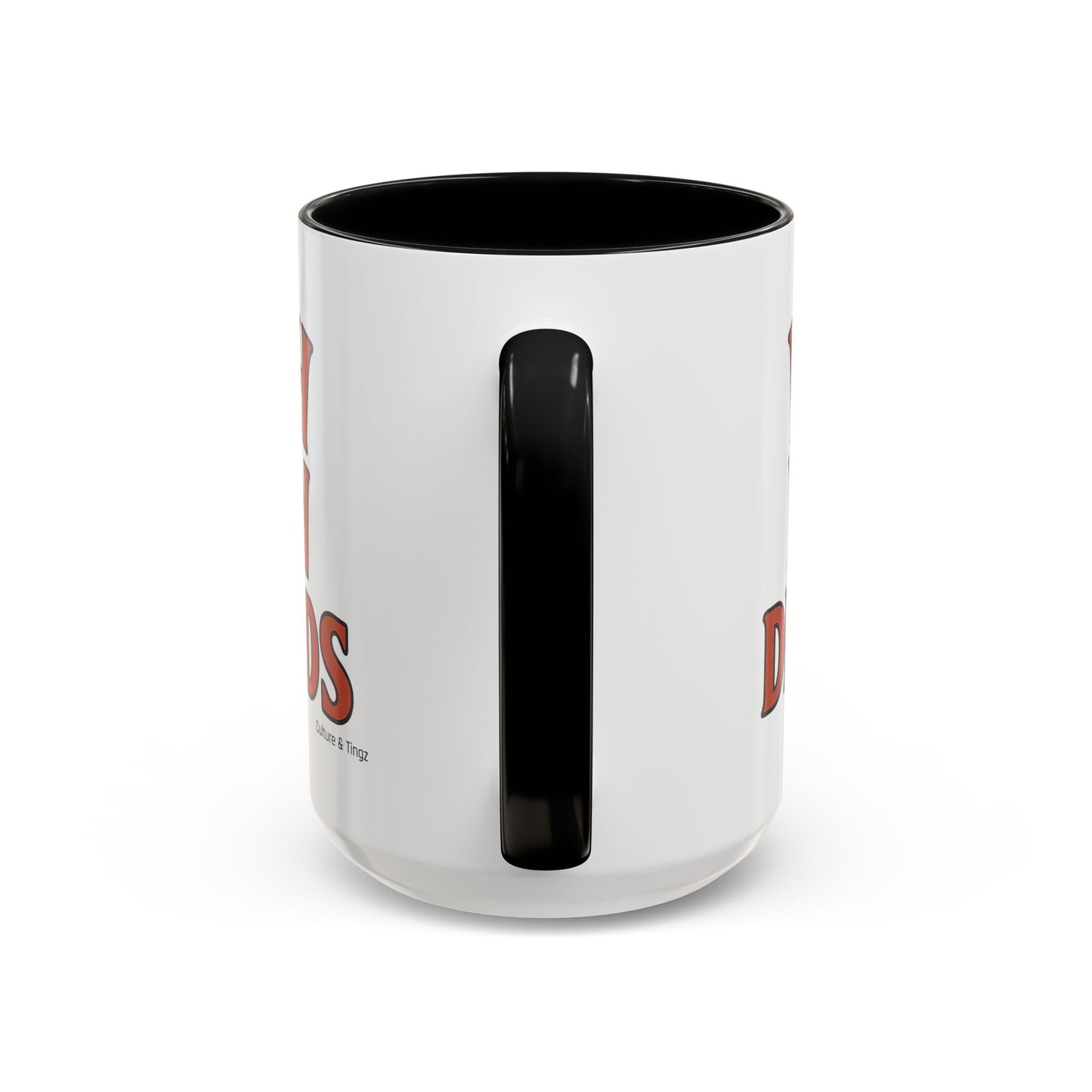Deh Pon Di Ends Ceramic Mugs  – Letterwork Edition