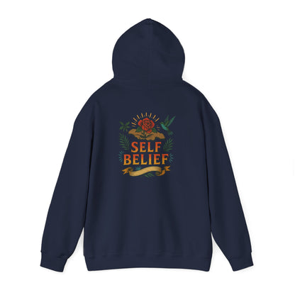 Self Belief - Unisex Hoodie (Lettering Front, Artwork Back)